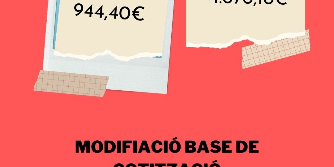 modificació bases cotització